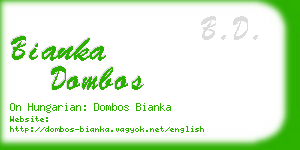 bianka dombos business card